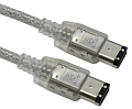 Cable: 6-ft Firewire standard 6-pin to 6-pin