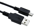 Cable: 6-ft USB2.0 standard A to Mini (black)