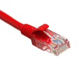CAT5/CAT5e/CAT6 Ethernet Cable with RJ45 plugs - 12ft - Red